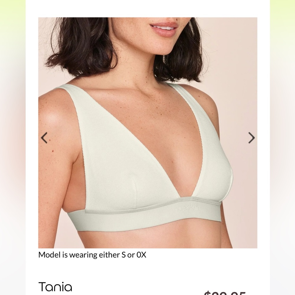 Brandew Nueskin Light Cream Ribbed Unlined Bra